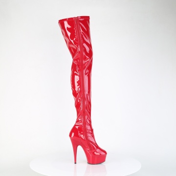Pleaser DELIGHT-4000 Red Str Pat/Red