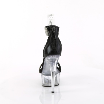Pleaser DELIGHT-641 Blk Shimmery Fabric/Clr