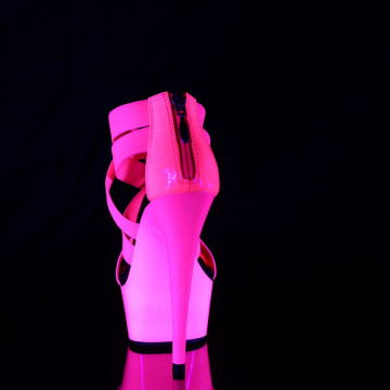 Pleaser DELIGHT-669UV Neon H. Pink Elastic Band-Pat/Neon H. P.