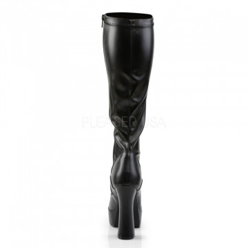 Pleaser ELECTRA-2000Z Blk Str Faux Leather