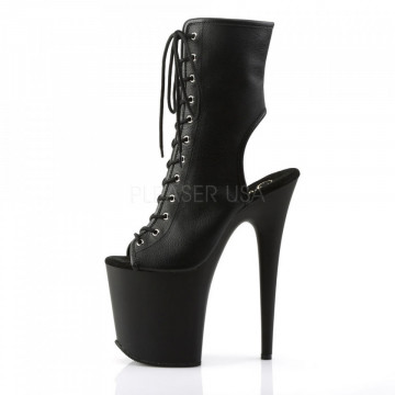 Pleaser FLAMINGO-1016 Blk Faux Leather/Blk Matte