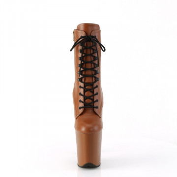 Pleaser FLAMINGO-1020 Caramel Faux Leather/Caramel Matte