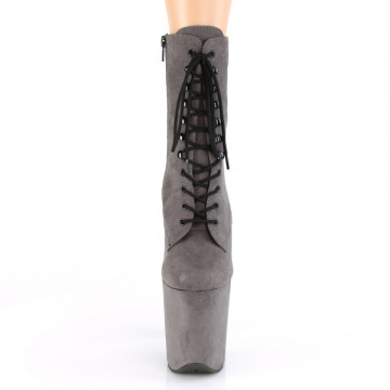 Pleaser FLAMINGO-1020FS Grey Faux Suede/Grey Faux Suede