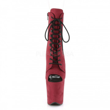 Pleaser FLAMINGO-1021FS Burgundy Faux Suede/Burgundy Faux Suede