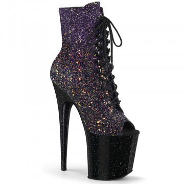Pleaser FLAMINGO-1021OMBG Purple Multi Glitter/Blk