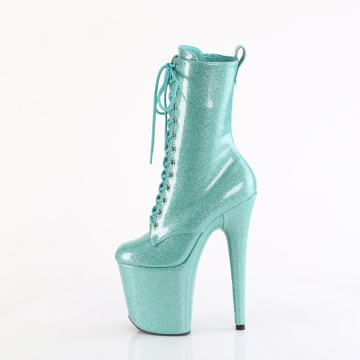 Pleaser FLAMINGO-1040GP Aqua Glitter Pat/M