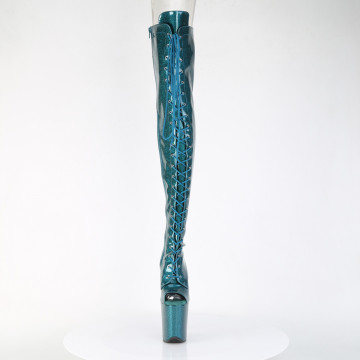 Pleaser FLAMINGO-3021GP Teal Glitter Pat/M
