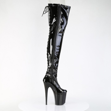 Pleaser FLAMINGO-3850 Blk Str. Pat/Blk
