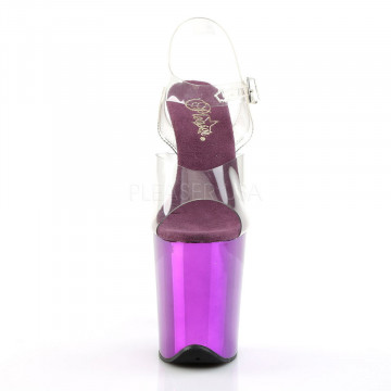 Pleaser FLAMINGO-808 Clr/Purple Chrome