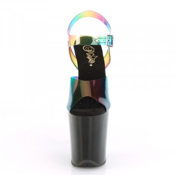 Pleaser FLAMINGO-808RB Rainbow PVC/Blk