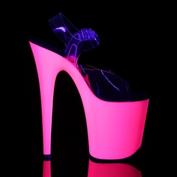 Pleaser FLAMINGO-808UV Clr/Neon Pink