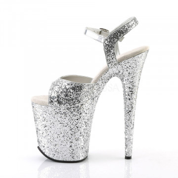 Pleaser FLAMINGO-810LG Slv Gltr/Slv Gltr