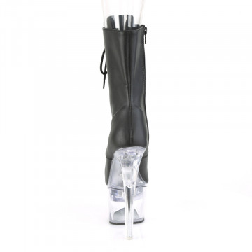 Pleaser FLASHDANCE-1020-7 Blk Faux Leather/Clr