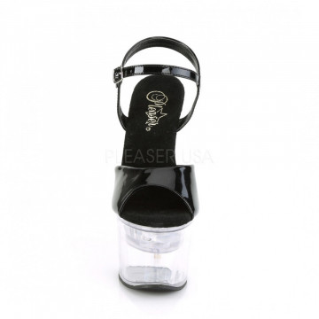 Pleaser FLASHDANCE-709 Blk Pat/Clr