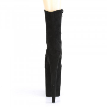 Pleaser INFINITY-1020FS Blk Faux Suede/Blk Faux Suede