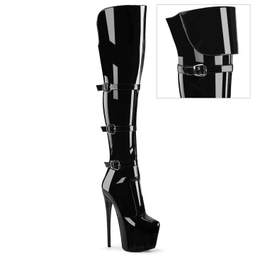 Pleaser JUBILANT-3018 Blk Str. Pat