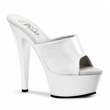 Pleaser KISS-201 Wht Pat/Wht