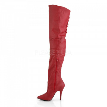 Pleaser LEGEND-8899 Red Leather (P)