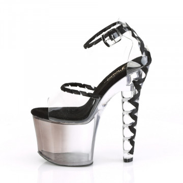 Pleaser LOVESICK-712T Clr-Blk/Faded Blk