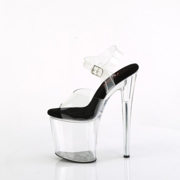 Pleaser NAUGHTY-808 Clr-Blk/Clr