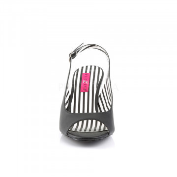 Pleaser Pink Label JENNA-02 Blk Faux Leather