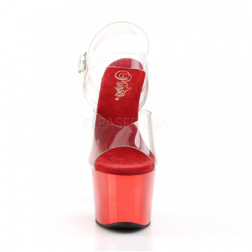 Pleaser SKY-308 Clr/Red Chrome