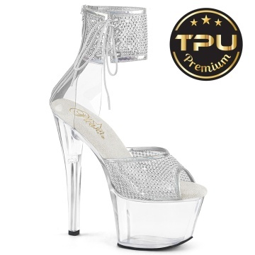 Pleaser SKY-324PREM-RSNT Clr TPU-Slv RS/Clr