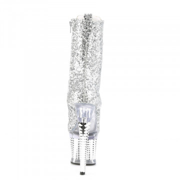 Pleaser SPECTATOR-1040G Slv Glitter/Clr-Slv Chrome