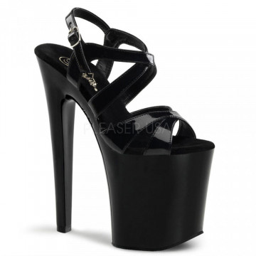 Pleaser XTREME-872 Blk Pat/Blk