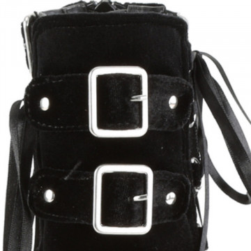 Stivaletti Demonia CRYPTO-51 Blk Velvet-Lace - 36