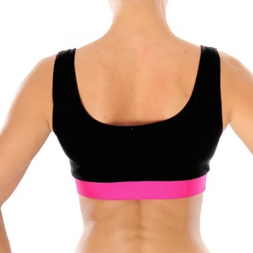 Wink - Top Contrast Band Crop W0101 Turchese xS