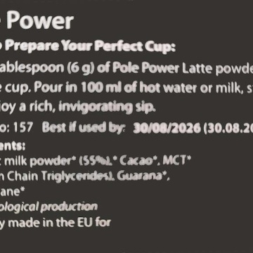 125gr Lupit Pole Power Latte energia per i tuoi allenamenti