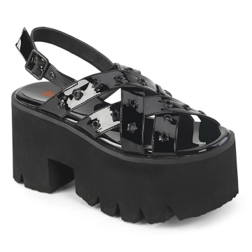 Demonia Cult ASHES-12 Blk Pat Subito 10us 40eu