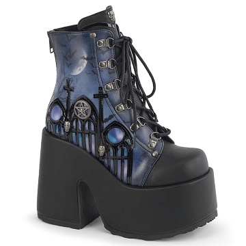 Demonia Cult CAMEL-203-PT Blk Vegan Leather