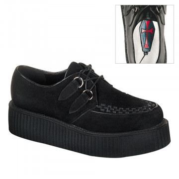 scarpe camoscio nero demonia
