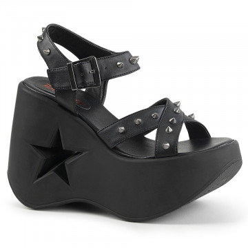 Demonia Cult DYNAMITE-02 Blk Vegan Leather