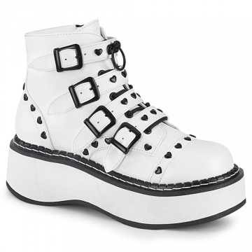 Demonia Cult EMILY-315 White Vegan Leather
