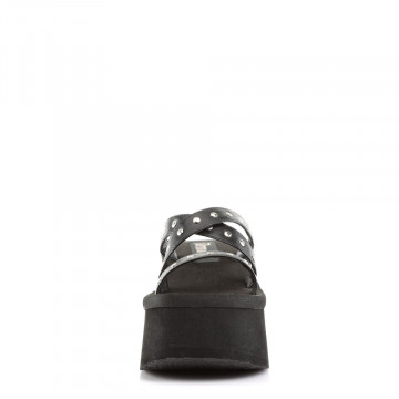 Demonia Cult FUNN-19 Blk Vegan Leather