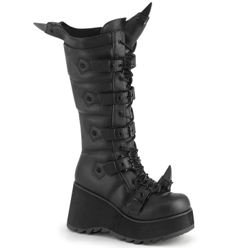 Demonia Cult SCENE-157 Blk Vegan Leather