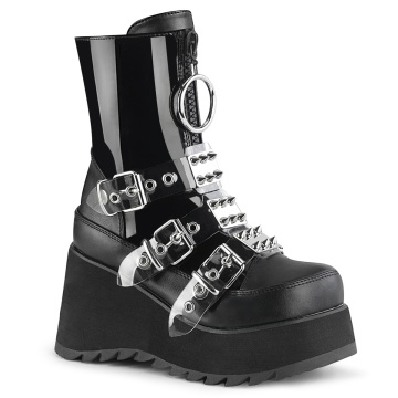 Demonia Cult SCENE-51 Blk Pat-Blk Vegan Leather - Img 2