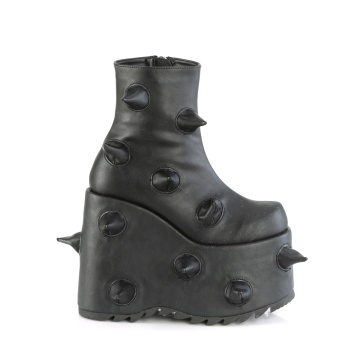 Demonia Cult SLAY-77 Blk Vegan Leather