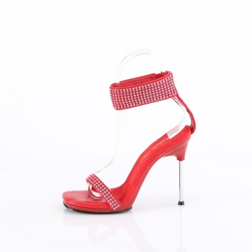 Fabulicious CHIC-40 Red Faux Leather-RS/Red
