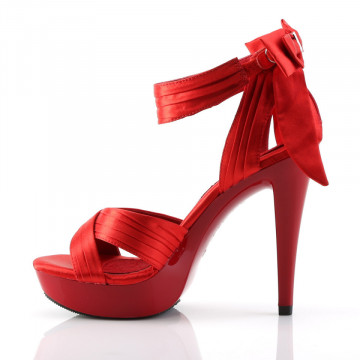 Fabulicious COCKTAIL-568 Red Satin/Red