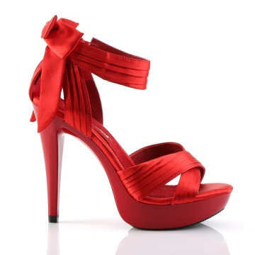 Fabulicious COCKTAIL-568 Red Satin/Red