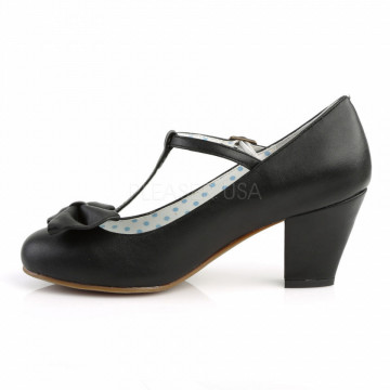 Pin Up Couture WIGGLE-50 Blk Faux Leather