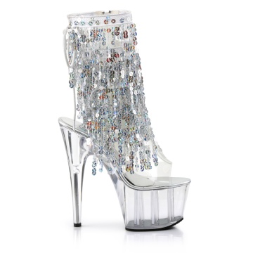 Pleaser ADORE-1017SQF Clr-Slv Holo/Clr