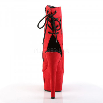 Pleaser ADORE-1018FS Red Faux Suede/Red Faux Suede