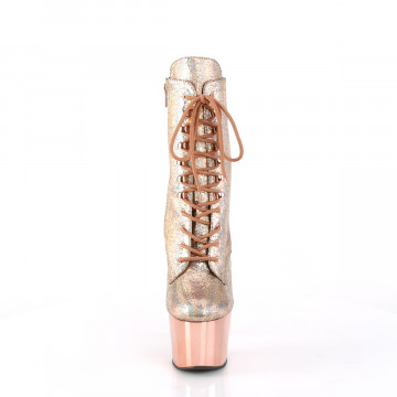 Pleaser ADORE-1020HM Rose Gold Holo Metallic Pu/Rose Gold Chrome