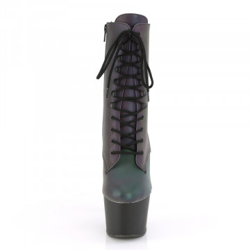 Pleaser ADORE-1020REFL Green Multi Reflective/Blk Matte