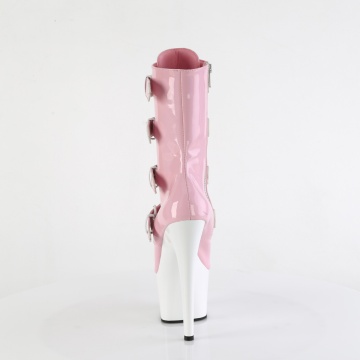 Pleaser ADORE-1046TT B. Pink Holo Pat/Wht